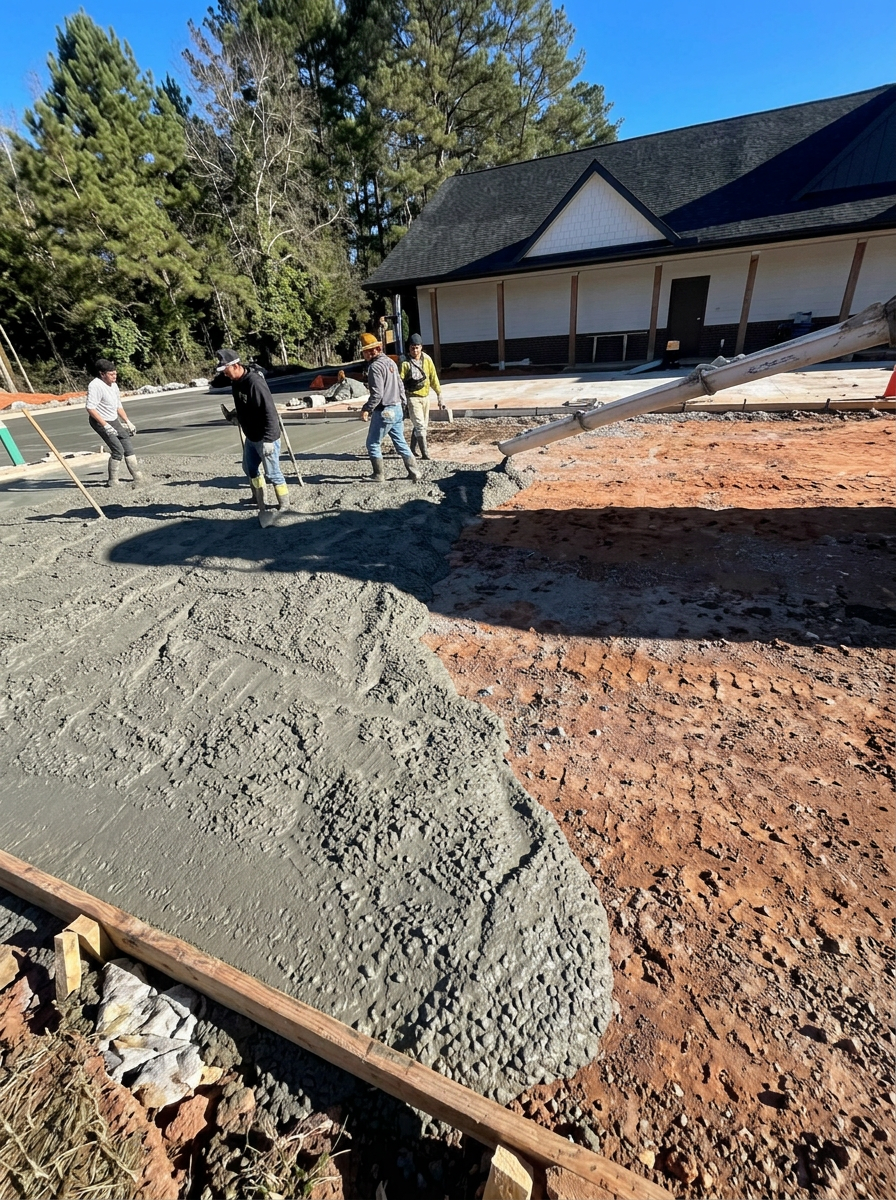 Graded site pad ready for pour